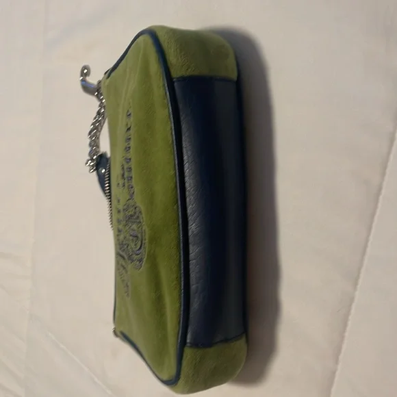 💙💚Y2K Juicy Couture Green and Navy Shoulder Bag with Original Dust Bag💙💚 - Picture 12 of 16